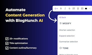 BlogHunch 用户界面 - 在一个地方解锁更高的可见性和强大的客户吸引力 - BlogHunch