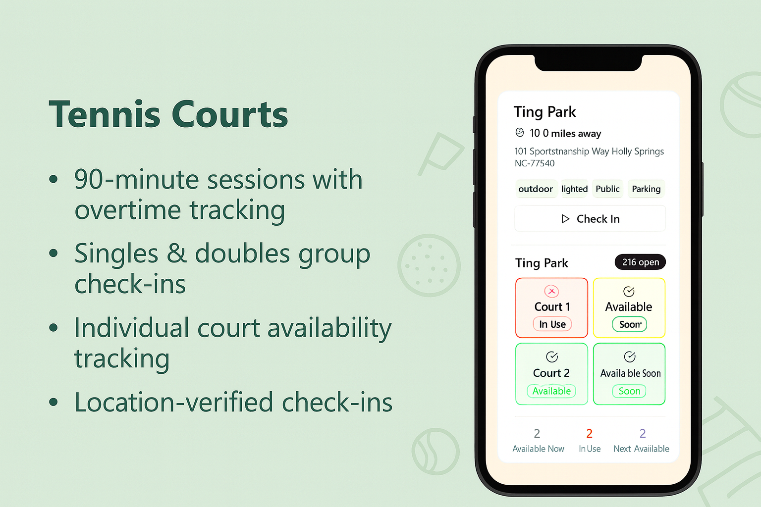 Média OpenCourts.app - Découvrez les tribunaux à proximité, voir la disponibilité en temps réel. 8