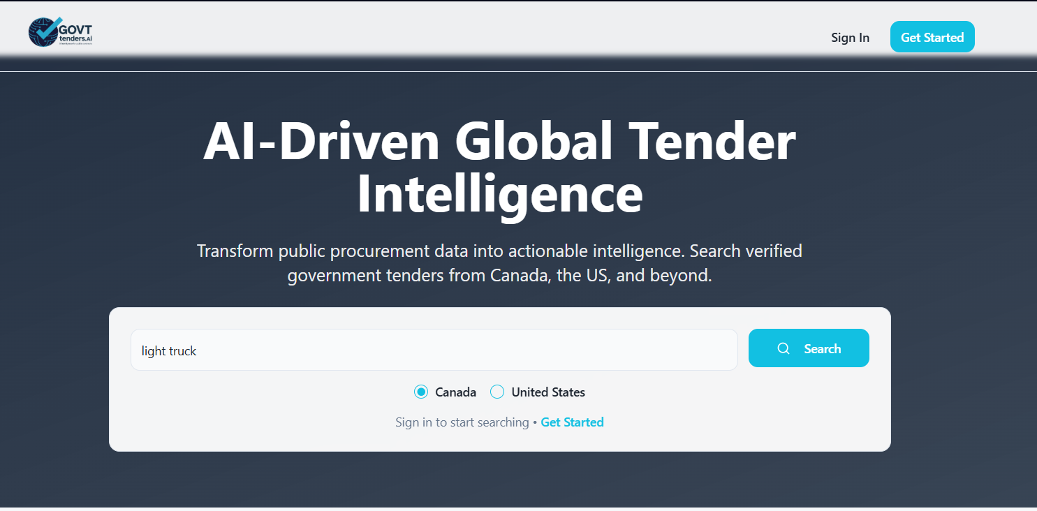 GovtTenders AI Search gallery image