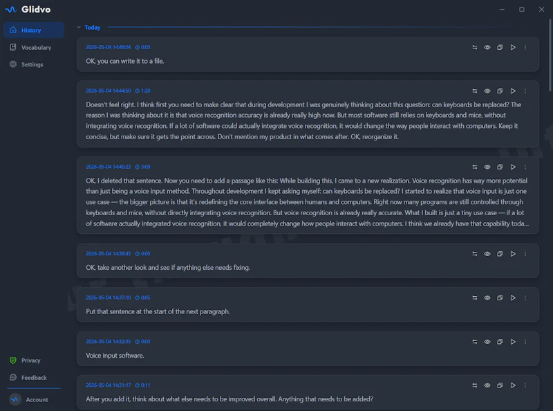 Glidvo screenshot 2