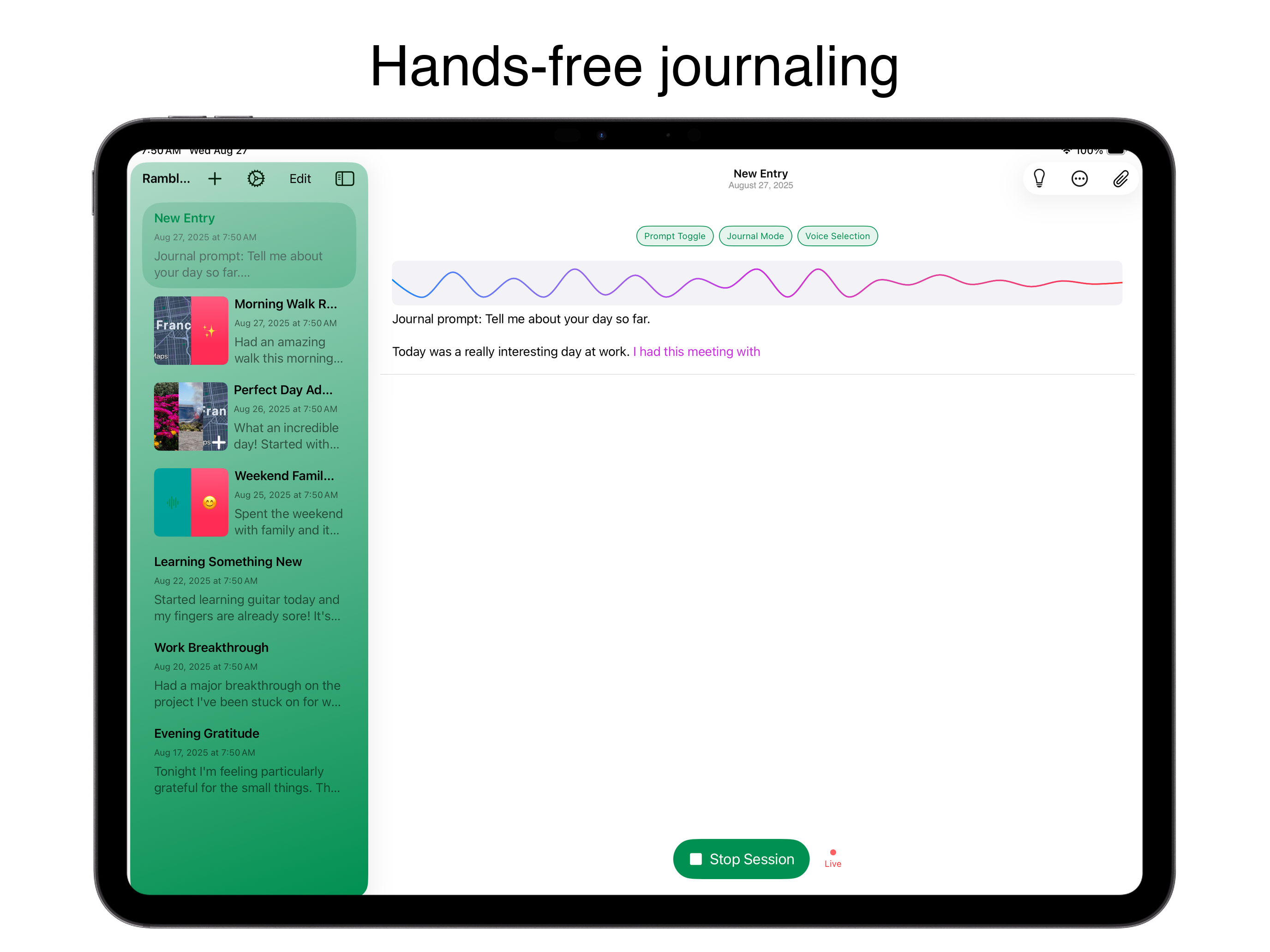 Média Journal, journal: Rambler - Journalisation mains libres, dicter 7