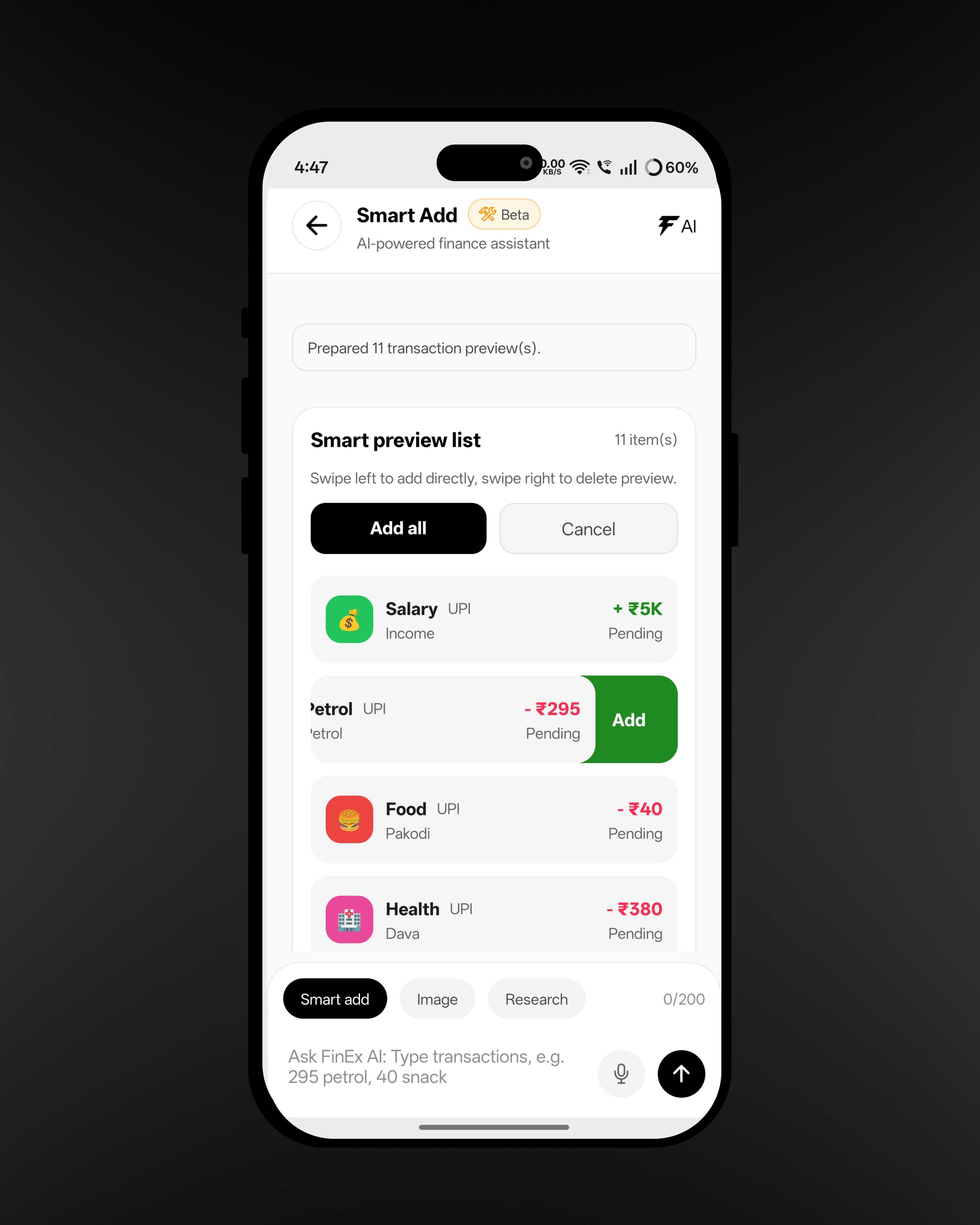 Finex - AI powered expense manager gallery image