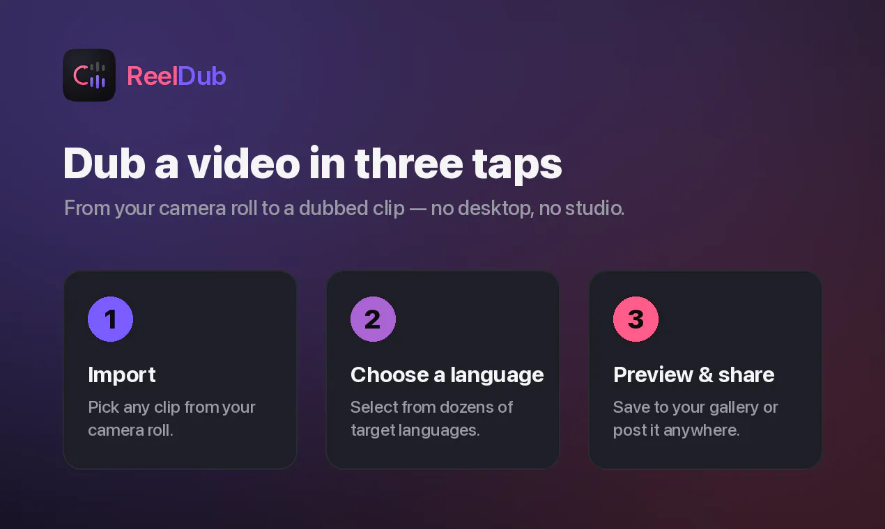 ReelDub 截图 3