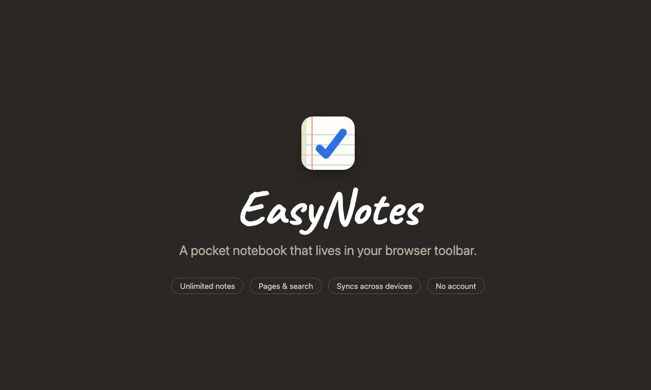 EasyNotes — pocket notebook for browser gallery image
