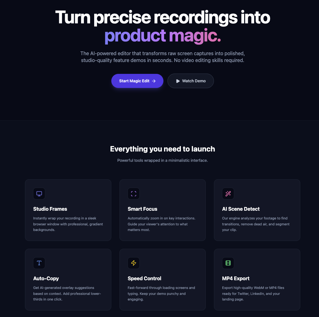 LaunchCut - Main product screenshot demonstrating key features and user interface