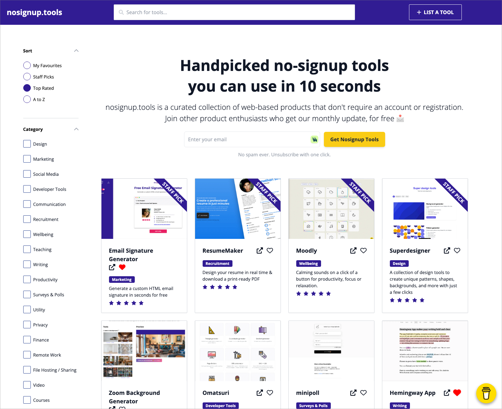 nosignup.tools - 가입이 필요하지 않은 무료 웹 앱 미디어 1