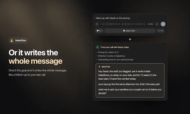 IntentOne screenshot 6