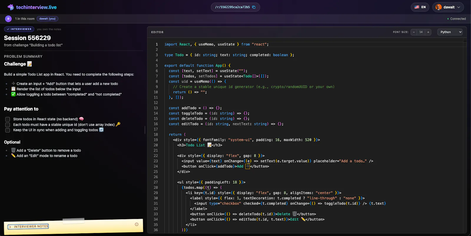 techinterview.live screenshot 2