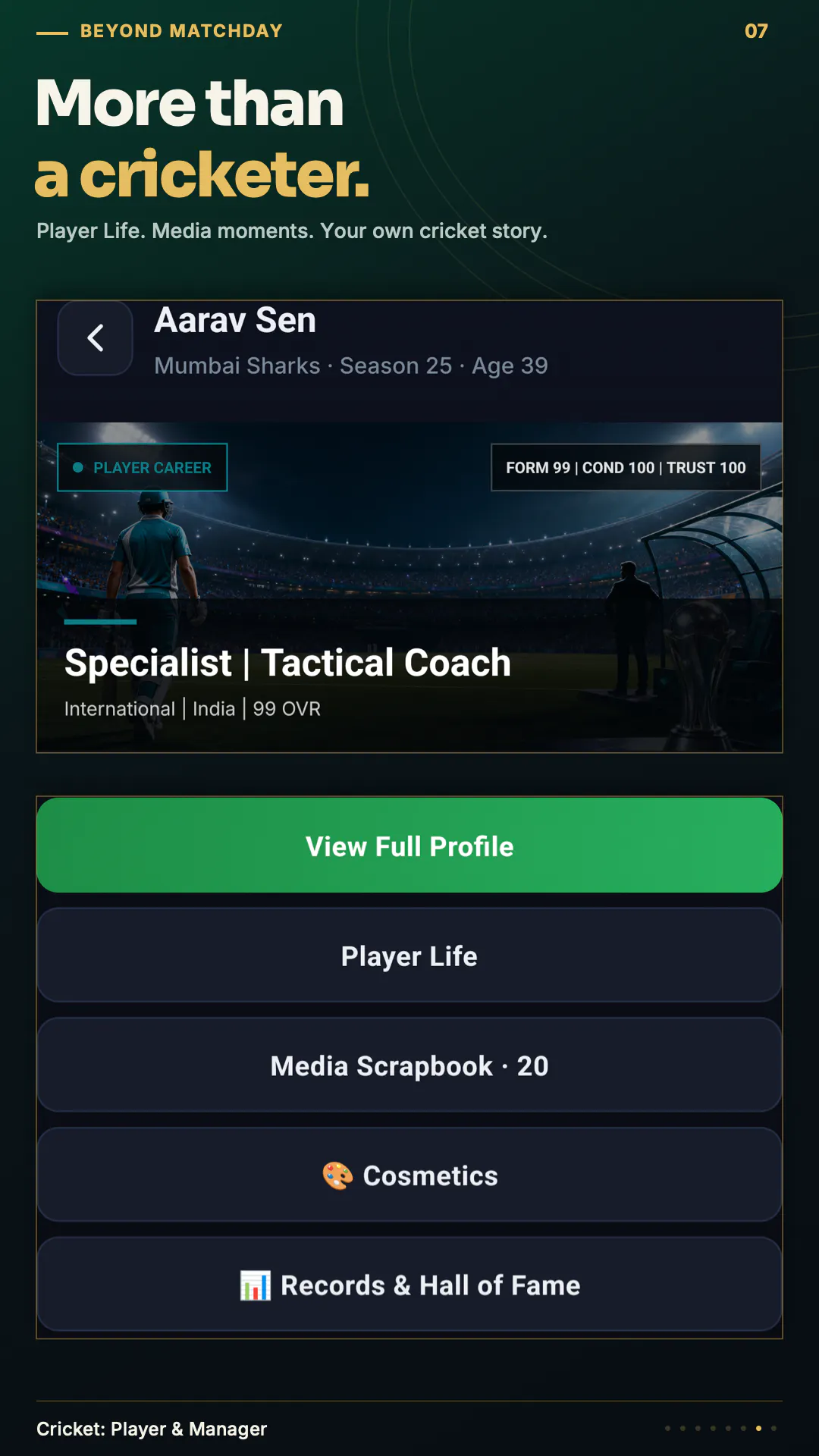 Cricket: Player and Manager gallery image