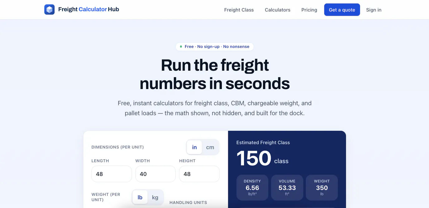 Freight Calculator Hub gallery image