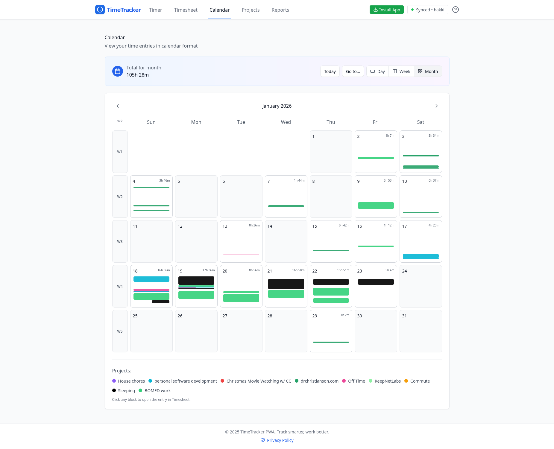 TimeTracker - Screenshot 3 showing product features and functionality