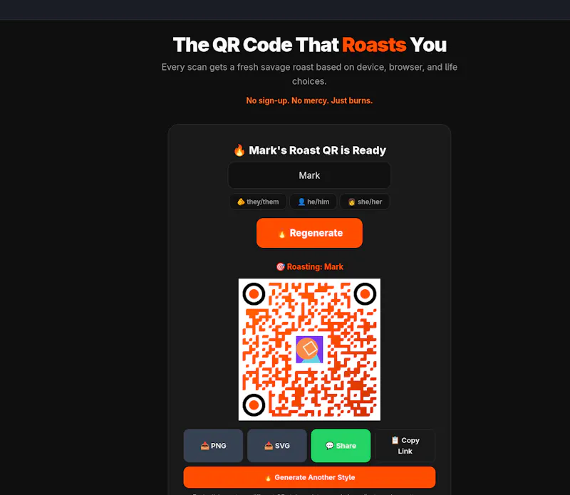 generateqrcode.co.uk screenshot 3