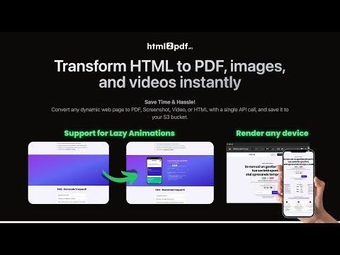 Html2pdf API gallery image