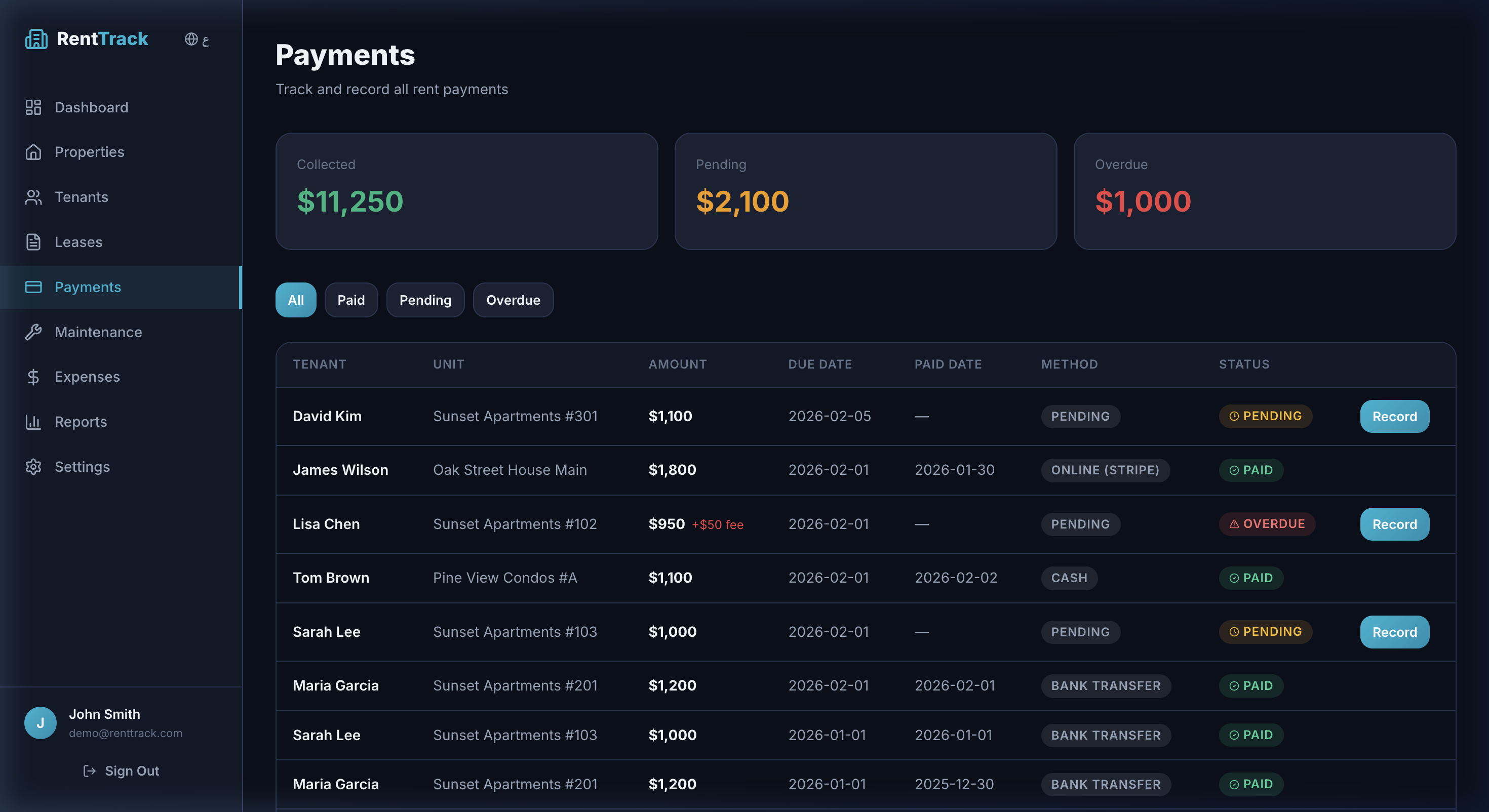 RentTrack gallery image