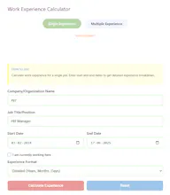 Online Work Experience Calculator gallery image