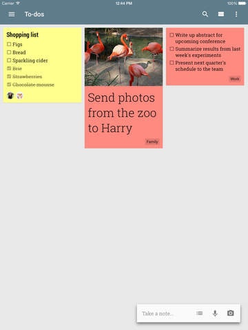 Google Keep for iOS Image