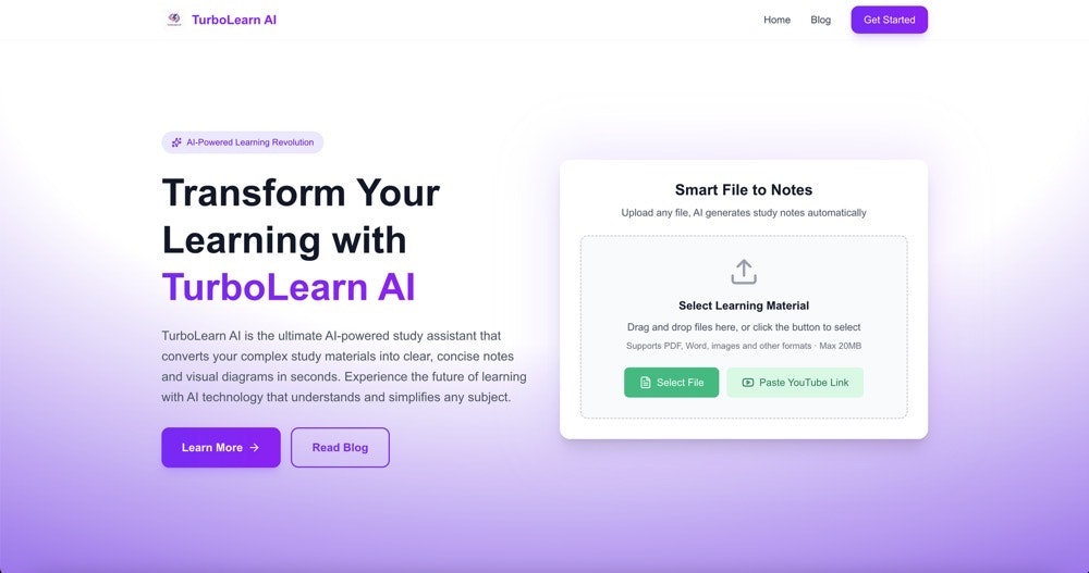 turbolearn ai - Main product screenshot demonstrating key features and user interface