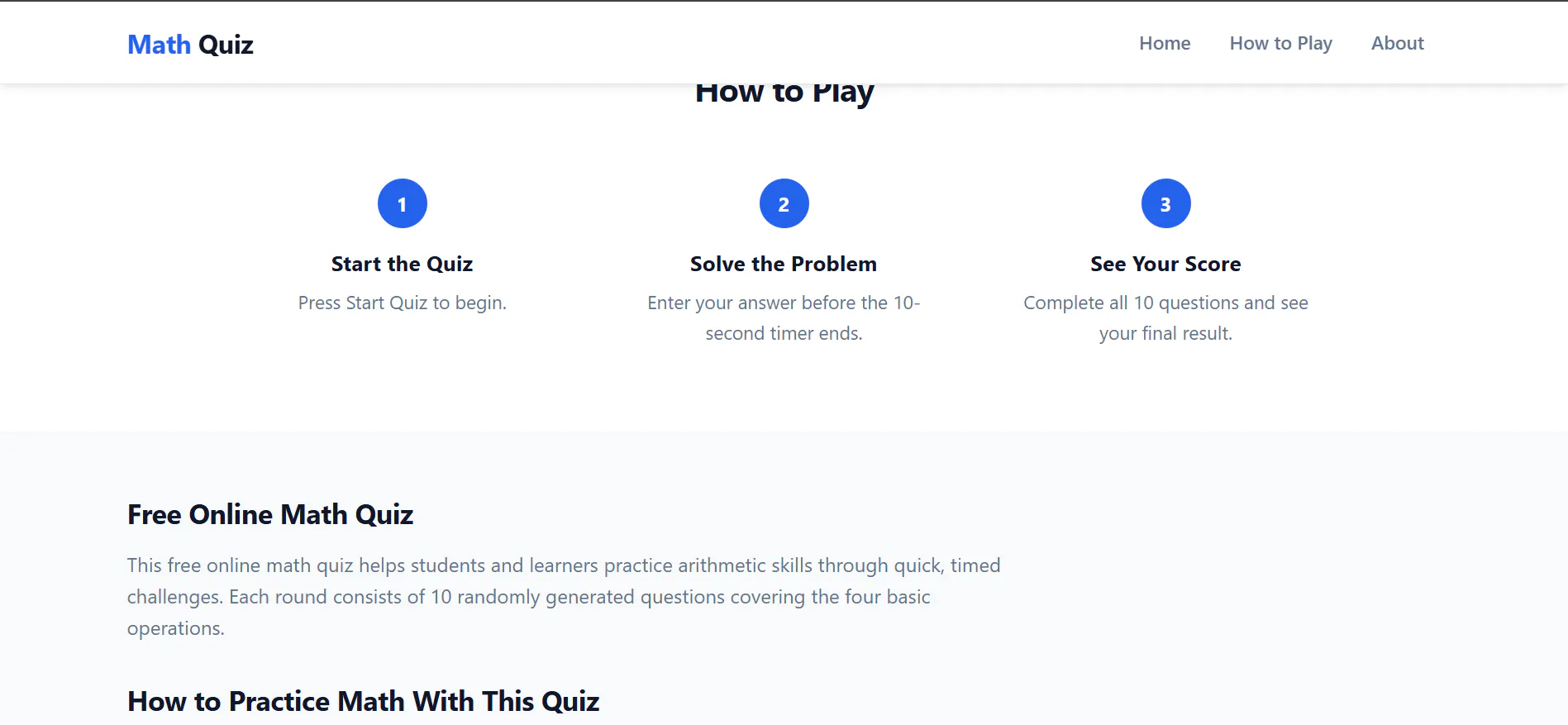 Math Quiz gallery image
