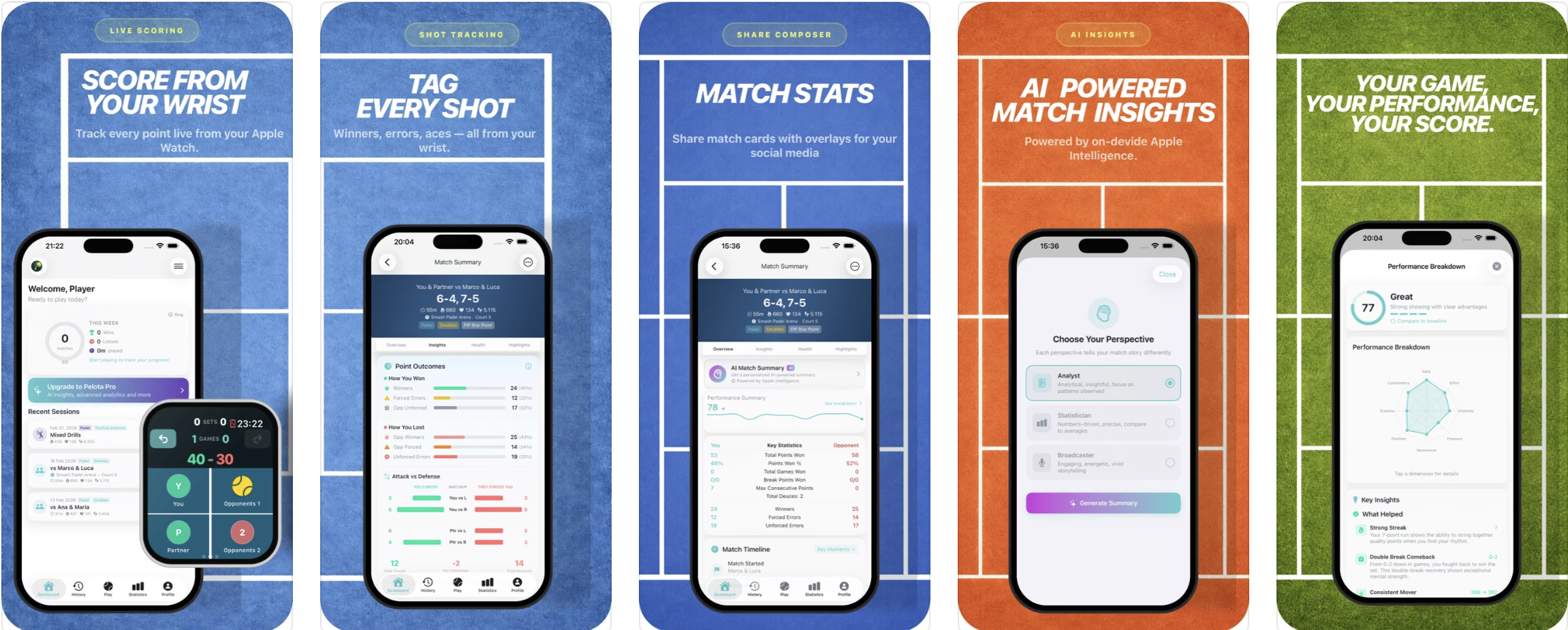 Pelota: Padel & Tennis Analytics & Score gallery image
