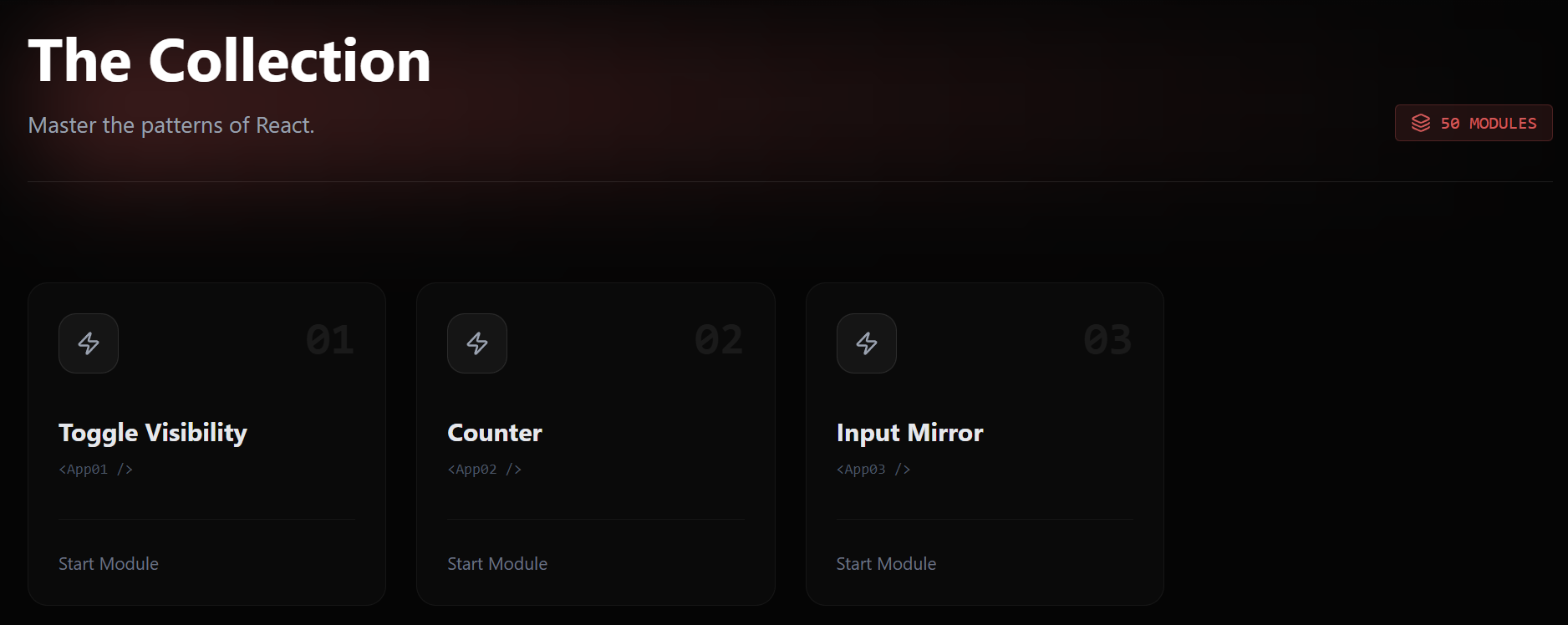 React Mastery - Screenshot 3 showing product features and functionality
