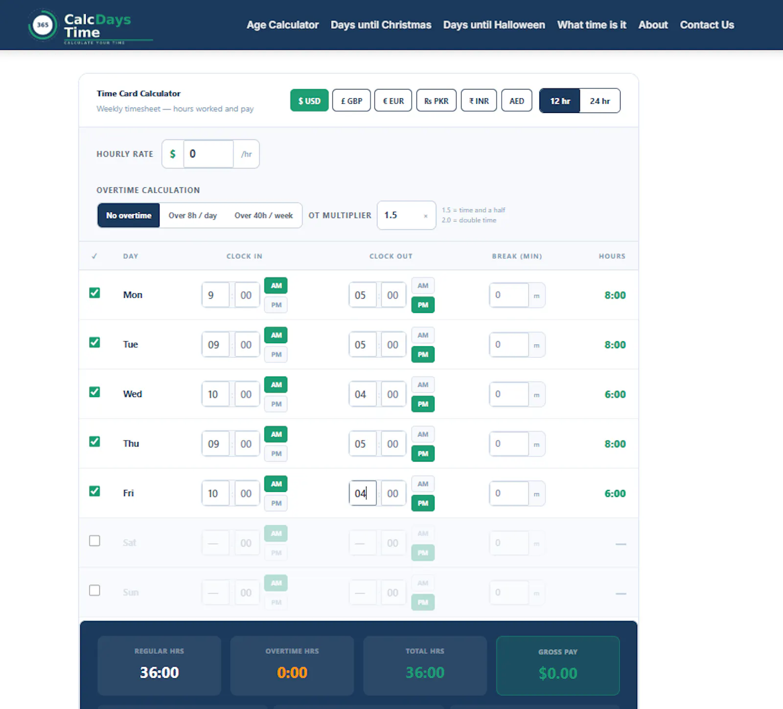calcdaystime.com screenshot 6