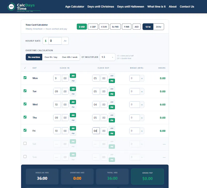 calcdaystime.com screenshot 6