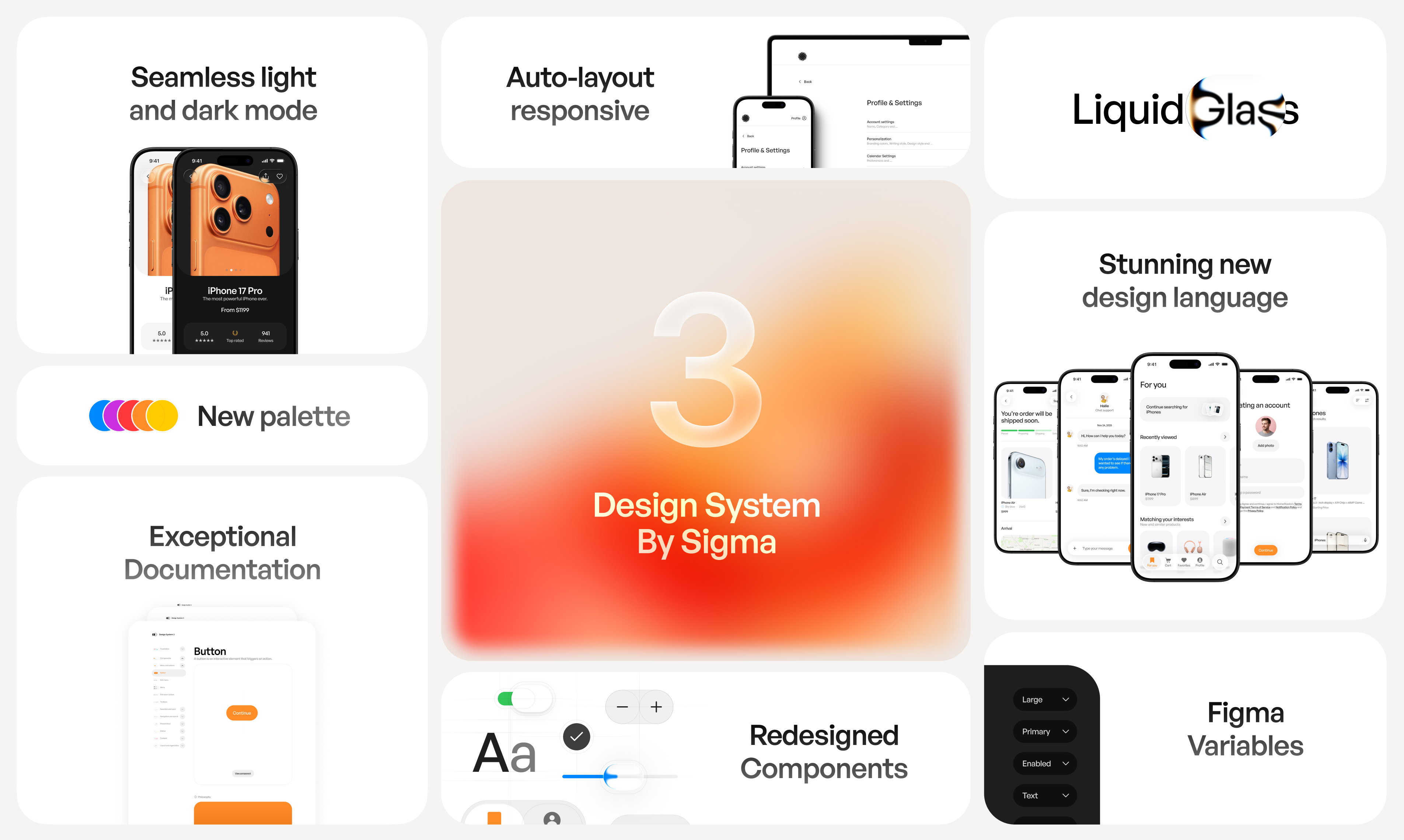 Design System 3 by Sigma - Main screenshot showing features and interface