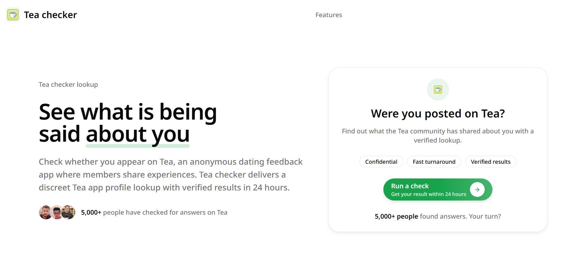 Tea checker - Main product screenshot demonstrating key features and user interface