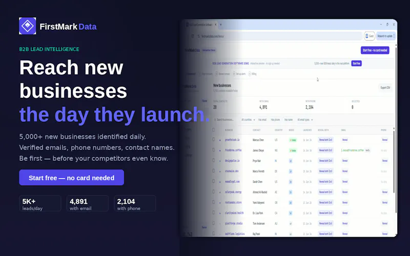 FirstMarkData screenshot 2