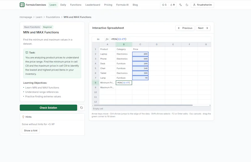 Excel Formula Exercises screenshot 7