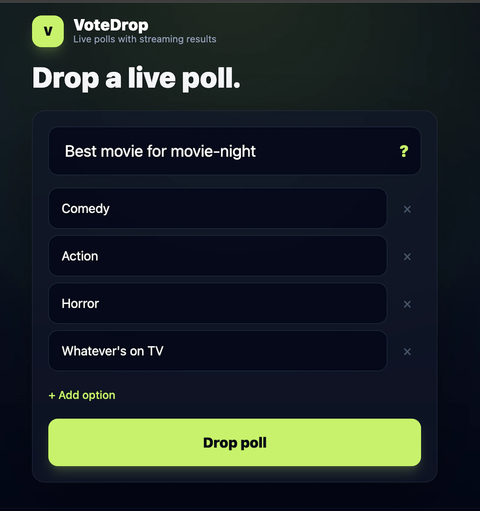 VoteDrop screenshot 2