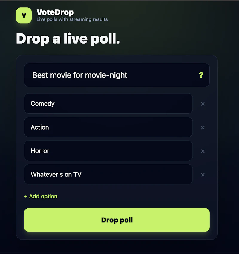 VoteDrop screenshot 2