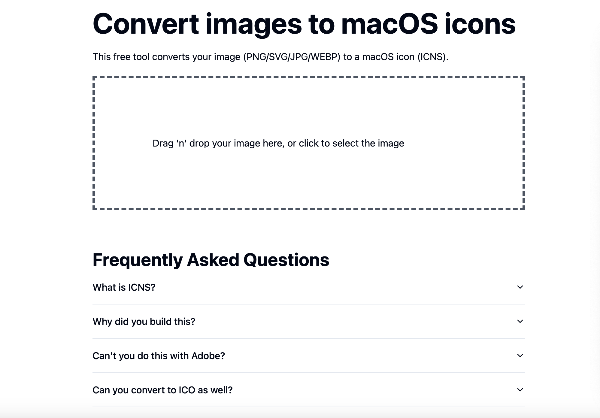 startuptile img2icns-Convert images to macOS icons for free