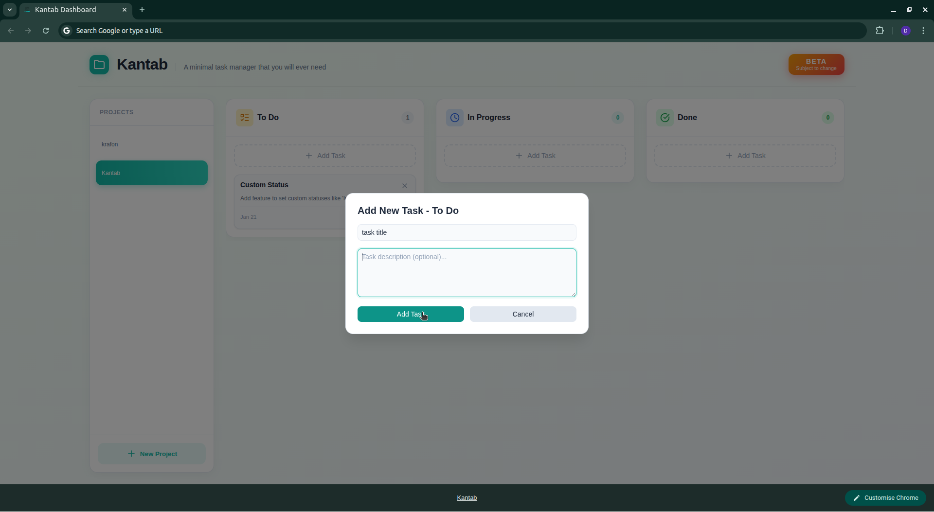 Kantab - Screenshot 4 showing product features and functionality