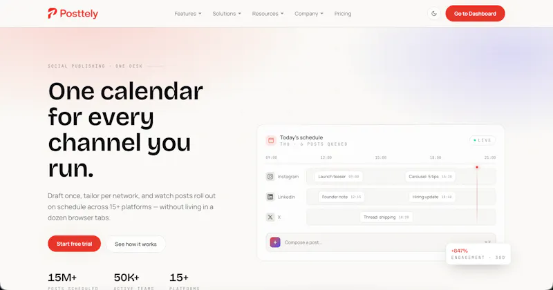 Posttely screenshot 1