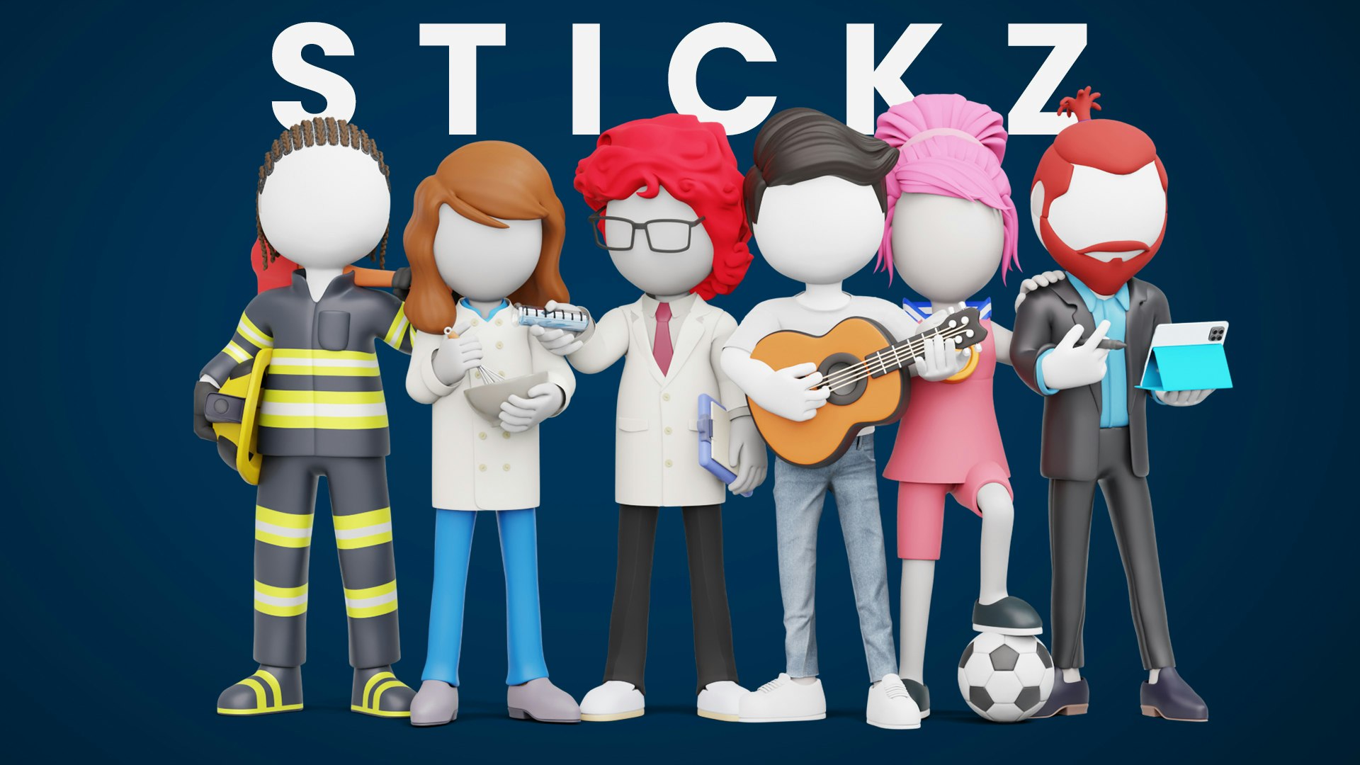 Stickz - 3D çubuk figürlerinin 2 milyar kombinasyonu büyük bir paket medya 1