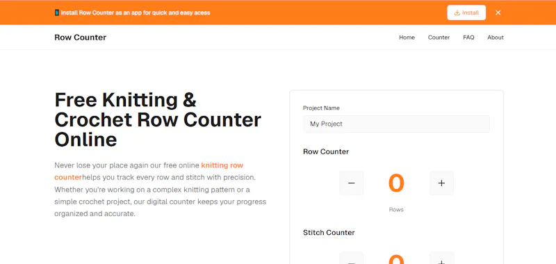 Knitting Row Counter screenshot 1