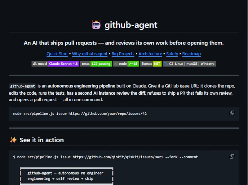 github-agent screenshot 1