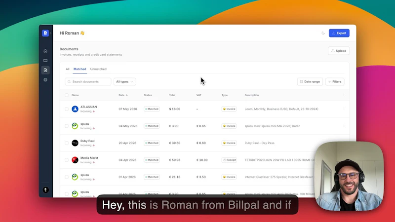 Billpal screenshot 1 (video preview)