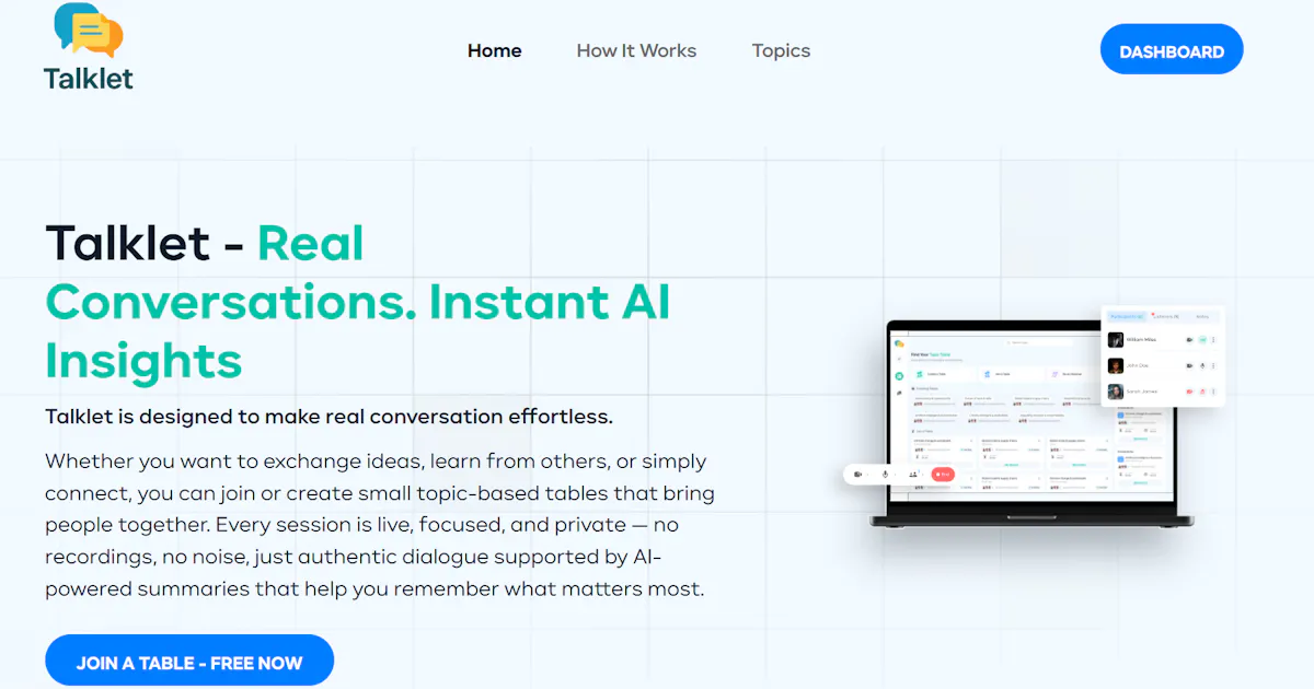 Talklet - Now live