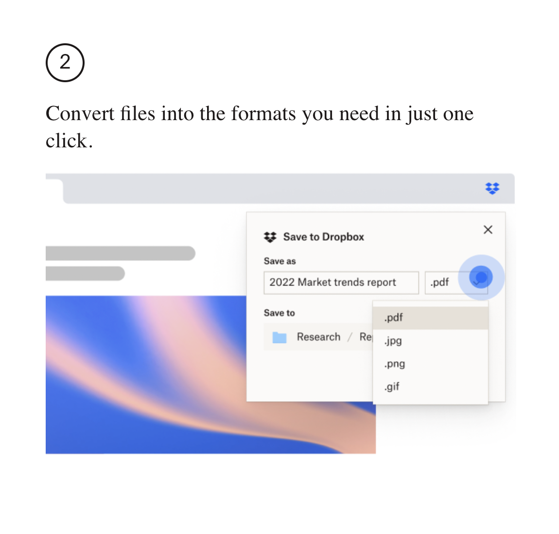 Save to Dropbox gallery image