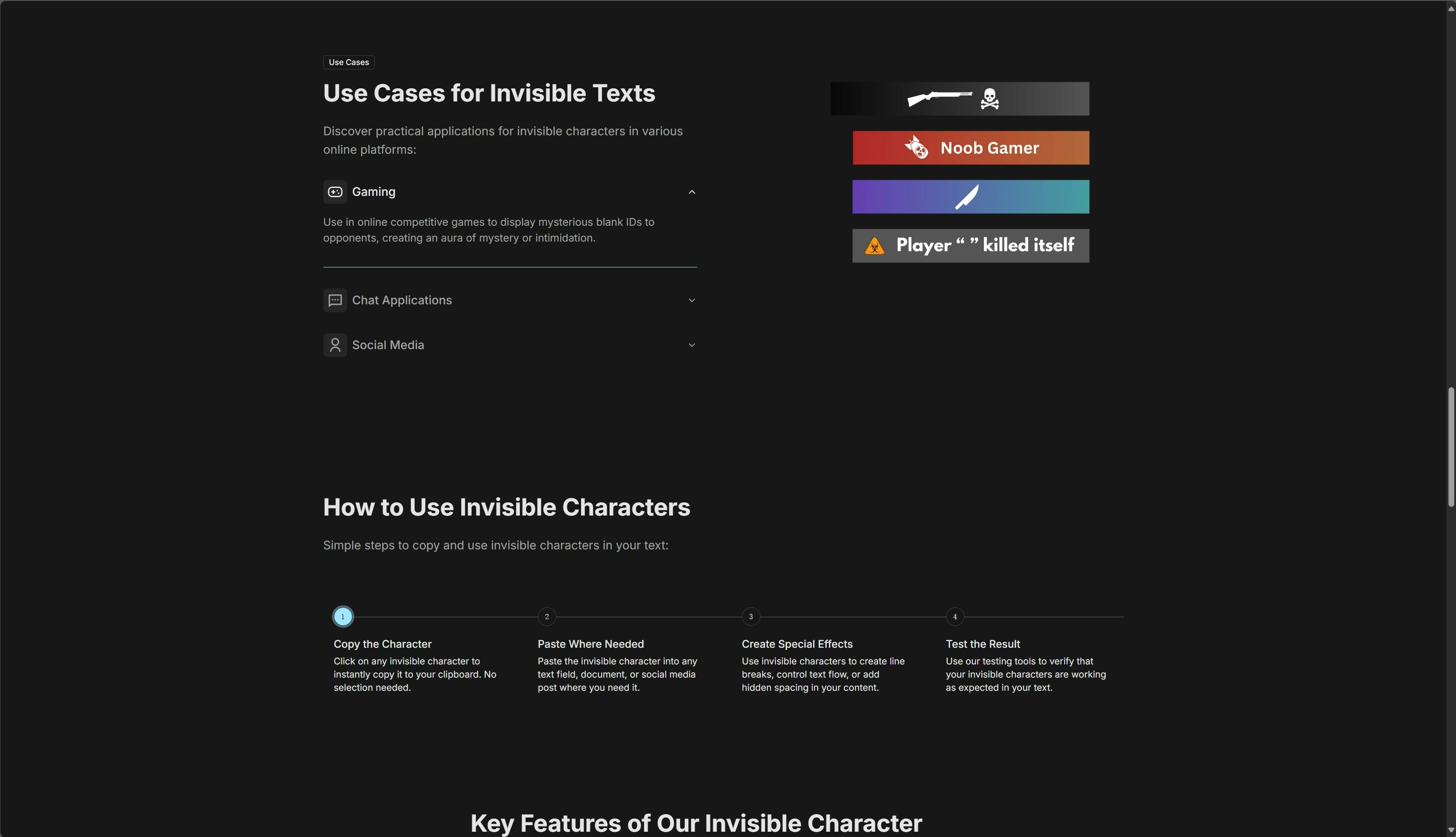 Invisible Texts - Free blank space copy & paste tool media 2
