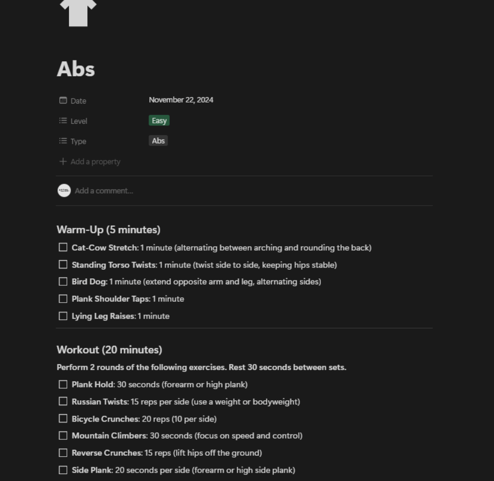 Minimal Workout Planner gallery image