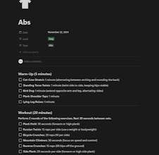 Minimal Workout Planner gallery image