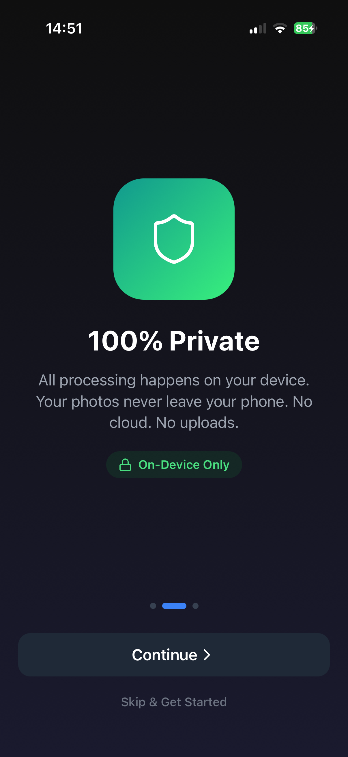 PureSwipe - Swipe to clean your photos - Screenshot 3 showing product features and functionality