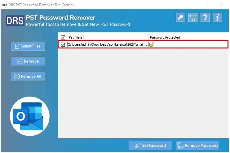 DRS Softech PST File Password Remover media 3