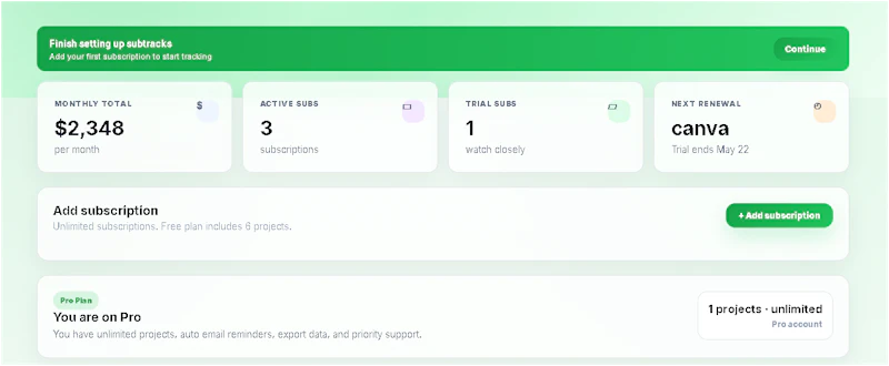 SUB TRACK screenshot 1
