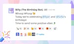 Billy birthday bot for Slack image