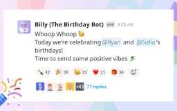 Billy (birthday bot for Slack) media 1