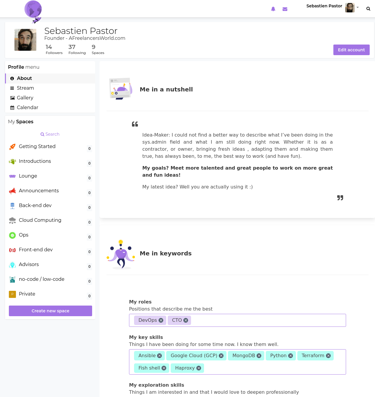 A freelancer's world gallery image